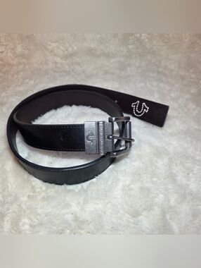 NWT True Religion Lumin II Reversible Belt | Black & Brown | Size 35 UNISEX